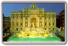 FRIDGE MAGNET - Trevi Fountain- Large - Rome Italy