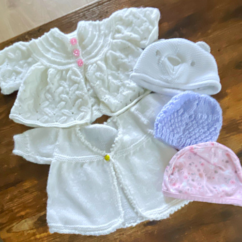 Newborn hand knitted - , matinee