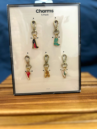 Multicolor metal shoe charm - shoe,