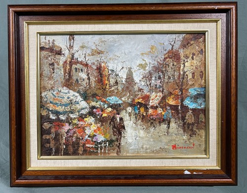 Parisienne market street scene - market,