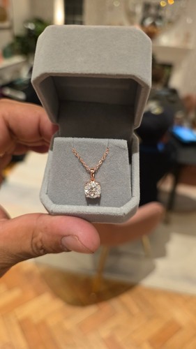 2ct moissanite rose - rose, gold