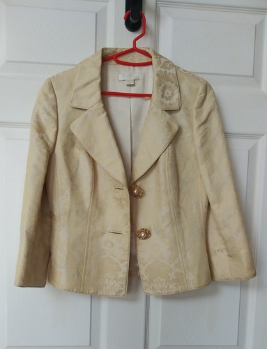 Ann taylor ivory gold silk - taylor,