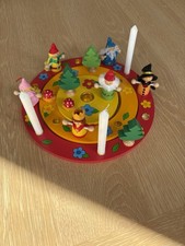 German Wooden Birthday/celebration Ring/wreath With Moveable Figures