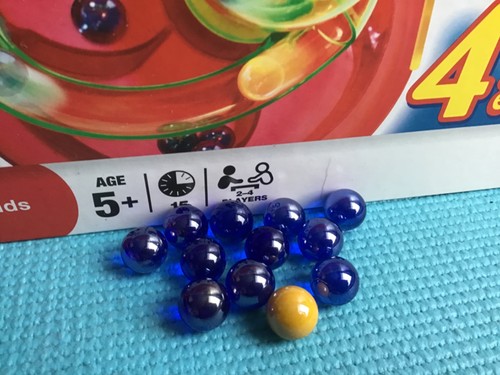 Kerplunk blue glass - ,blue, marbles