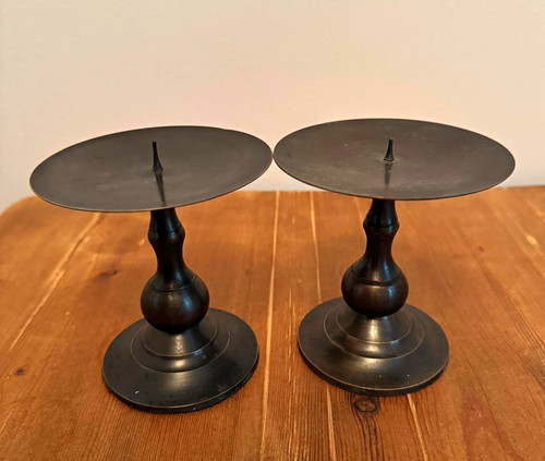 Metal pillar candle holders - pillar,