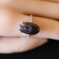 Unique Boulder Opal Ring | 925