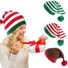 Christmas Knitted Hat Elf Santa Beanies Santa Claus Knitted Crochet Hat
