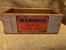 DAD’s TOOL BOX STORAGE CRATE MADE FROM RECLAIMED TIMBER 28x15x11cm