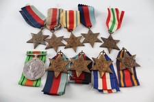 WW2 Medals Inc Burma, Italy, Africa, France & Germany Stars Etc 