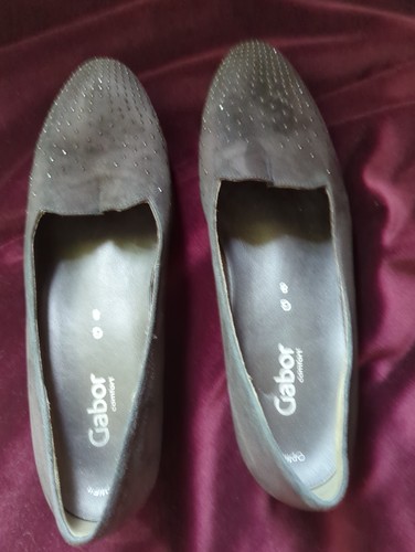 Gabor black leather shoes size - gabor,