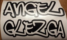 HELMET GRAFFITI STICKERS X 2 YOUR NAME DECALS SPRAY VINYL COLOURs BEST LOOK TAG