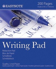 Writing Pad 200 Pages 100 Sheets 135mm X 170mm Duke Draft Note Lined Ruled Paper