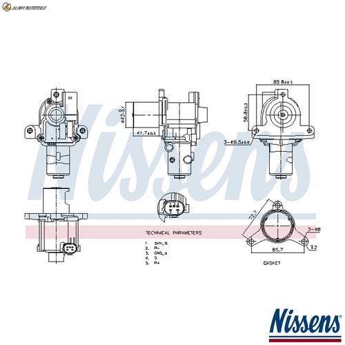 Egr valve 98183 for renault - valve,