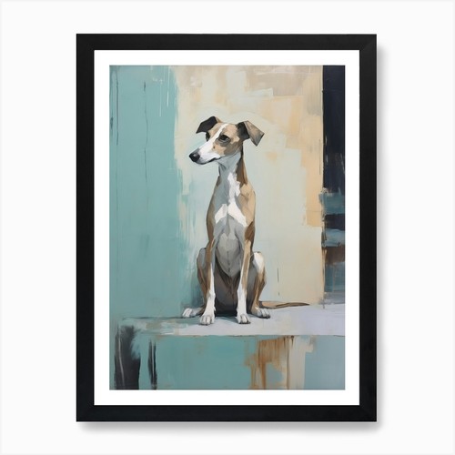 Whippet dog painting light - painting,