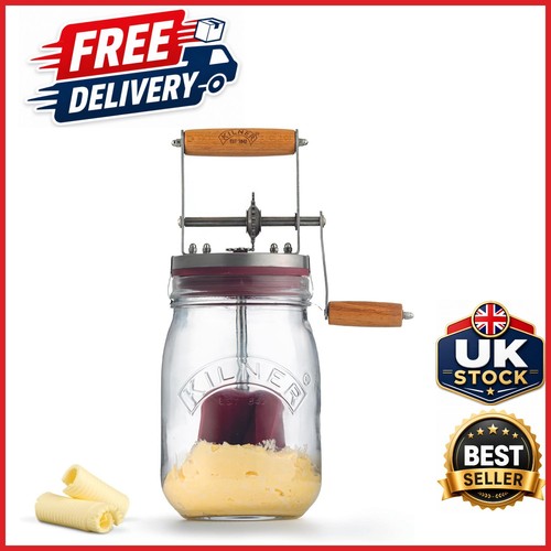 Butter churner set glass - butter,
