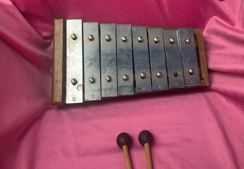Vintage xylophone with hammers - xylophone,