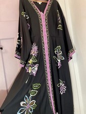 Monsoon Dress 22 Black Multi
