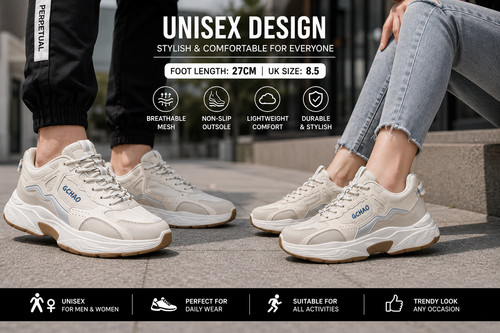 Unisex beige chunky trainers - unisex,