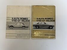 Alfa Romeo 1750GTV owners manual set uso