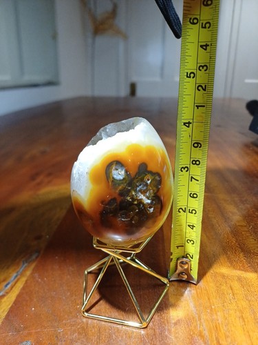 245g druzy agate egg crystal - agate,