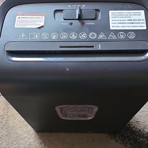 Bonsaii paper shredder with - paper,
