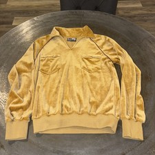 Vintage 70s Velour Shirt Mens