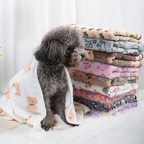 Soft fluffy pet blanket warm - fluffy,