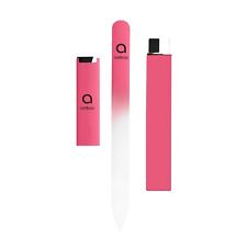 Ambaa Professional Glass Nail File+Case-Precision Double Sided Filing (Hot Pink)