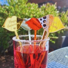 Personalised Drink Stirrers, Cocktail Drinks Stirrers, Hen Party, Baby Shower
