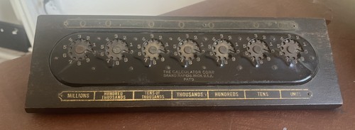 Vintage adding machine - machine, wood