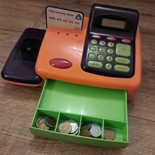 Excellent Condition Early Learning Centre Till With Play Money Euros & Pounds