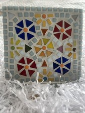 Floral/Geometric Mosaic Coaster
