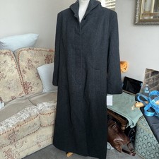 De La Creme - Gorgeous Oversized Wool & Cashmere Blend Grey Hooded Maxi Coat 16