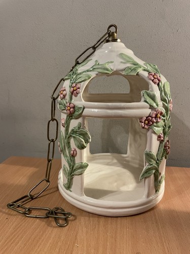 Vintage floral ceramic planter - vintage,