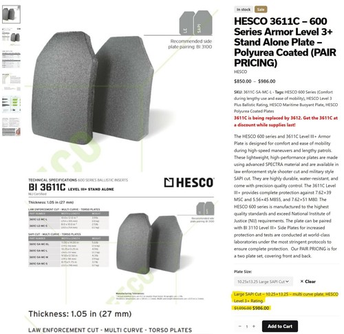 Hesco 3611c body - hesco,