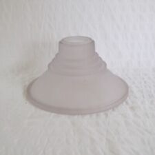 SINGLE Glass Lampshade, Coolie Cone Ribbed Frosted Glass Light Shade 18cm