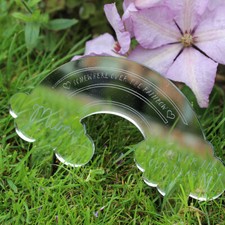 Personalised Rainbow Mirror Remembrance Grave Marker *Hanging or Staked*