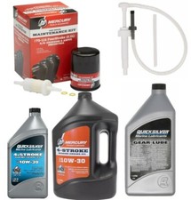 100hr Mercury 80HP 100HP 115HP 2.1L Outboard Service Kit + Engine & Gearbox Oil