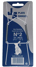 PLATE WALL HANGERS STRONG  FLEXIBLE white wires by JES SIZE 2 (19-28CMS) UK