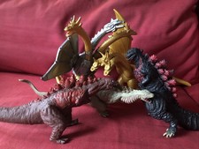 Godzilla & Ghidorah Model Figures X 5 Unbranded 8-9” High