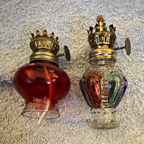 Mini glass metal oil - oil, lamps