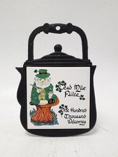 Irish Cast Iron Trivet with Tile Cead Mile Failte Wall Plaque Decor