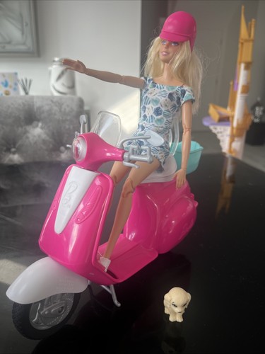 Barbie doll scooter - barbie, play