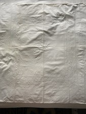 Antique Ivory Pair Embroidered Square Pillowcase Cotton