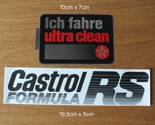 2 sticker decal motorsport Castrol RS Texaco I drive ultra clean classic car