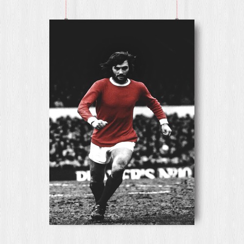 George best poster - man, utd