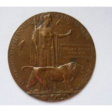 WW1 Death Penny Plaque WILLIAM