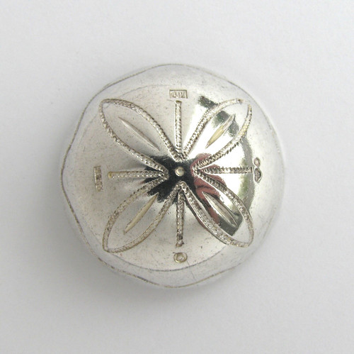 Vintage silver button - vintage,