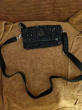 Kipling Womens Shoulder Crossbody Belt Bag Black Mix with White Detail  (B2)