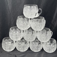 Set of 10 Lead Crystal Punch
